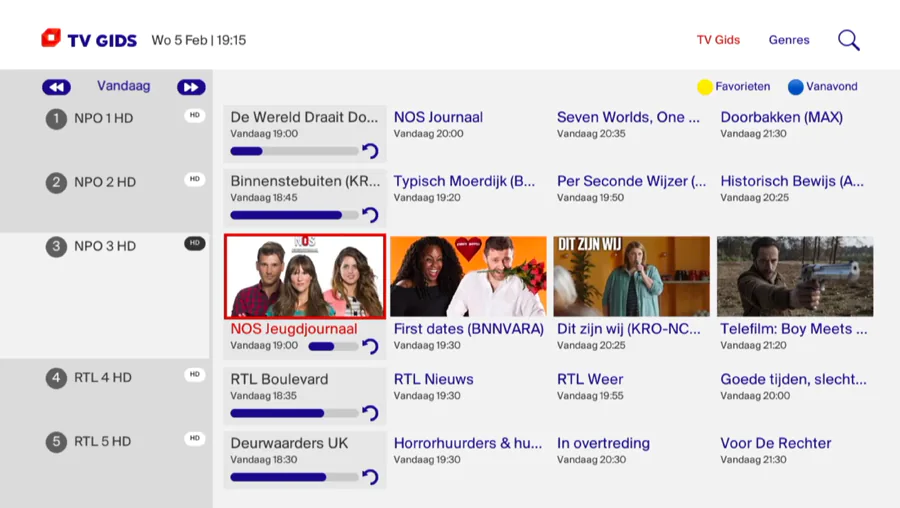 Bekijk alle mogelijkheden van Online Interactieve tv