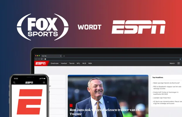 FOX Sports vanaf 1 januari verder als ESPN
