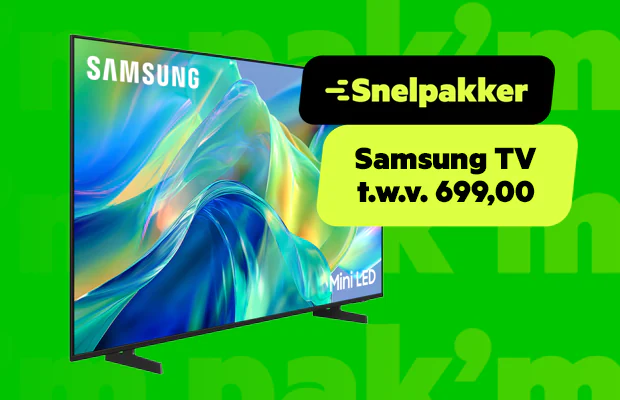 KPN Snelpakker: Samsung 55-inch Mini LED TV cadeau